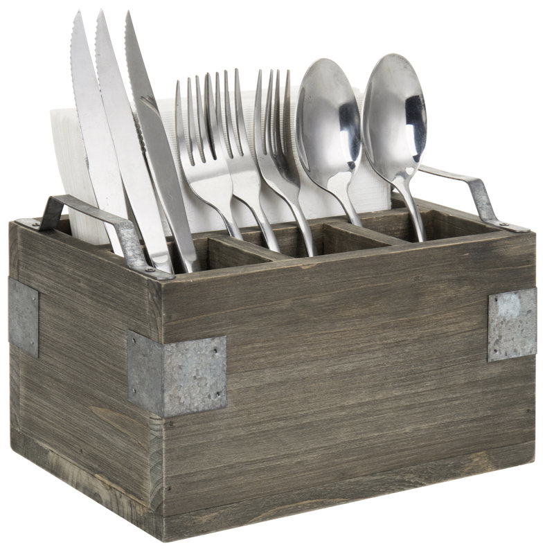 August Grove® 4Slot Utensil Holder Flatware Caddy & Reviews Wayfair